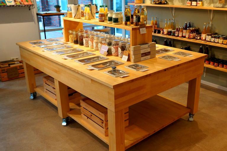 Rollbare Selbstbedienungs-Produkttheke für Lebensmittel